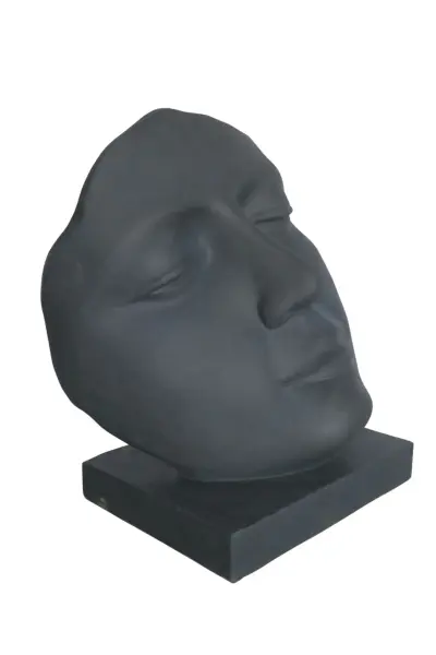 Product image 4 of the product “Mask On Stand, 84cm Height | GRC (Glassfibre Reinforced Concrete), Bronze Finish ”